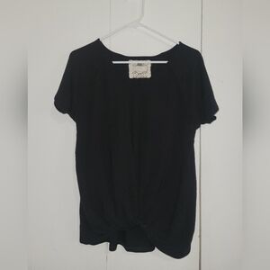 Black Knot-Front Women's Top